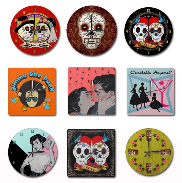 clocks from zazzle